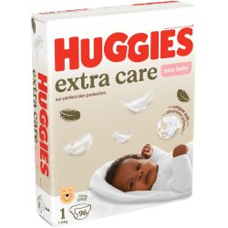 Huggies Extra Care Nappies Size 1 96S