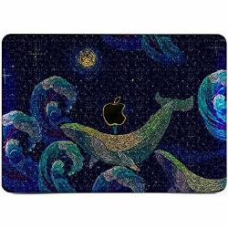 Cavka Hard Glitter Case For Apple Macbook Pro 13" 2019 Retina 15" Mac Air 11" Mac 12" Bling Moon Blue Ocean Wave Rose Gold