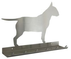 Bull Terrier Keys Rack With Sunglasses Tray - 6 Hooks - Stainless Steel