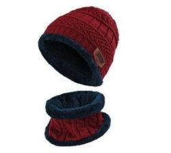 Beanie Ski Winter And Neck Warmer Is Unisex-red