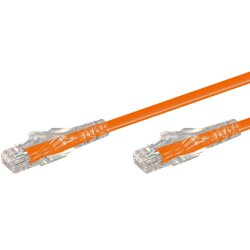 LinkQnet 0.3M RJ45 CAT6 Anti-snag Moulded Pvc Network Flylead Orange