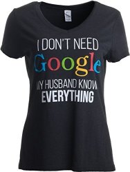My Husband Knows Everything Wife Women's V-neck T-shirt- Vneck M