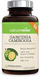 Naturewise Pure Garcinia Cambogia 100% Natural Hca Extract Supports Weight Loss And Curbs Appetite With Superior Absorption 1 Month Supply - 90 Count