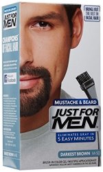 Just For Men Mustache & Beard M-50 Darkest Brown Color Gel 2 Pack