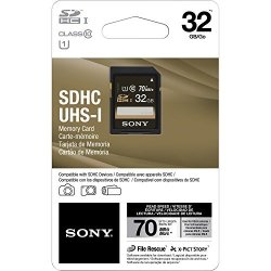 Sony 32GB Class 10 UHS-1 Sdhc Up To 70MB S Memory Card SF32UY2