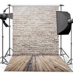 10X10FT White Brick Wall Photography Backdrops Dudaacvt Wooden Floor Photo Studio Background For Wedding party photography curtain birthday christmas