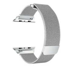 Apple Watch Band - Mesh Milanese Bracelet Strap Loop 42 44 45MM - Silver
