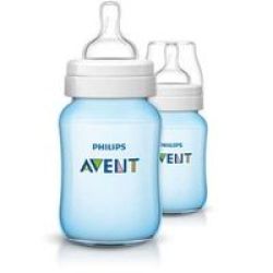 Philips Avent Classic Plus Baby Bottle With Slow Flow Nipple Bottle Set 260 Ml Blue