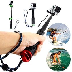 Extendable Monopod Selfie Stick 14-24 with Mount Clip for GoPro Hero 6//5//4//3 AKASO YI 4K Action Camera Gopro Extension Pole Waterproof Telescopic Pole Number-One Transparent Floating Hand Grip