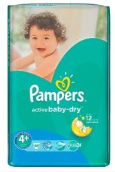 Pampers Active Baby Nappies Size 4 + Value Pack of 48