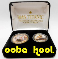 Coin Set Rms Titanic 100th Anniversary Two Coin Set 24kt Gold Plated Oobakool