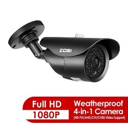 Zosi 2.0 Megapixel HD 1080P 4-IN-1 Tvi cvi ahd cvbs Cctv Camera Home Security Day night Waterproof Cameras 120FT Ir Distance Compatible For Hd-tvi Ahd Cvi And CVBS 960H