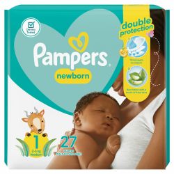 Pampers New Baby Size 1 Carry Pack 27 Nappies