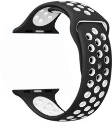 Silicone Watch Strap For Apple Watch 42 44MM-BLACK