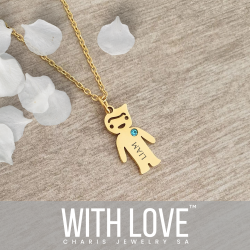 Personalized Necklace Gold Stainless Steel 45-50CM Chain Ready In 3 Days
