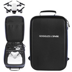 Mintu Waterproof Carrying Cases Backpack Shoulder Bag For Dji Spark Drone With Dji VR Goggles Blue