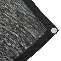 Shatex 70% Sunblock Shade Cloth With Grommets 6X12FT Black For Plant Cover Greenhouse Barn Kennel Pool Pergola Or Carport