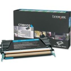 Lexmark C736H1CG Cyan High Yield Toner Cartridge