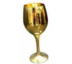 Metallic Style Wine Glasses - Gold