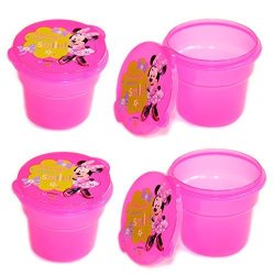 Set Of 4 Plastic Disney Snack Containers MINI Snack Containers With Lids Minnie Mouse
