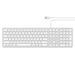 Satechi Aluminum USB Wired Keyboard With Numeric Keypad - Compatible With Imac Pro Imac 2018 Mac MINI 2018 Macbook Pro air And Macos Devices Engli