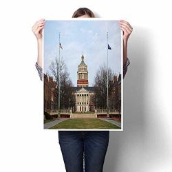 Canvas Painting Sticker Rush Rhees Library In University Of Rochester New York State Usa Oils 20"W X 32"L Print On Canvas For Wall Decor Frameless