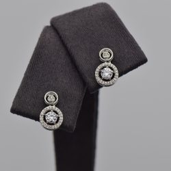 9CT White Gold Ladies Earring