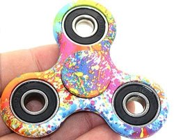 Wooce Tri-spinner Fidget Spinner Toy Camo Multi-color Edc Hand Spinner For Kids & Adults Oil Painting