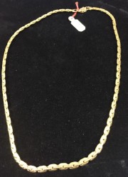 9 Carat Gold Necklace Flat Hollow Anchor Link