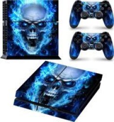 Decal Skin For PS4: Blue Skull