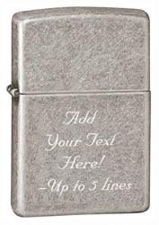 Armor Antique Silver Plate Zippo Outdoor Indoor Windproof Lighter Free Custom Personalized Engraved Message Permanent Lifetime Engraving On Backside