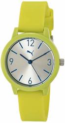 Puma Women's Quartz Watch With Silicone Strap Yellow 14 Model: P6001
