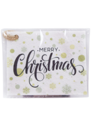 Growing Paper Tag Merry Christmas Funky