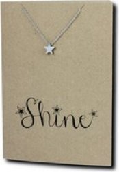 Crcs -stainless Steel Necklace On Card-star And Shine