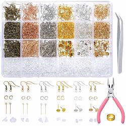 Pp Opount 2463 Pieces Earring Making Supplies Kit With Earring Hooks Jump Rings Earring Post Pliers Tweezers Jump Ring Opener For Earrings Making And Repairing 6 Colors