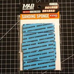 Madworks SP3-3000 3MM Model Sanding Sponge 3000 3000 Grit 2CM X 7CM 10PC