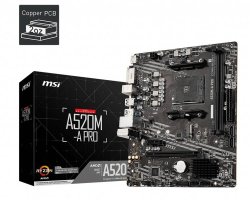 MSI A520M-A Pro AM4 Matx Motherboard - Black