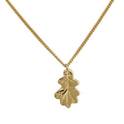 Oak Leaf Necklace - Yellow Gold