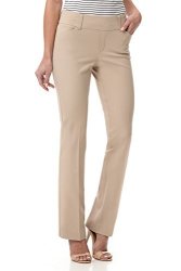 Rekucci Women's Smart Chic Bootcut Pull On Pant In Ultimate 360 Degree Stretch Cotton 8SHORT Sand