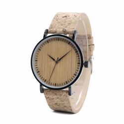 Round Watch With Bamboo Face- WE19