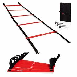 Via Fortis Premium Training Ladder 6 M - Coordination Ladder For Functional Training Ball Football Basketball Tennis And More - 2 Agility Ladder With