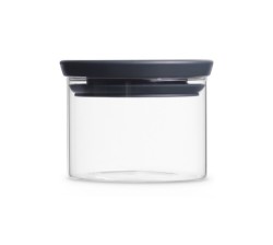 Brabantia Stackable Glass Jar 0.3l - Dark Gray Lid