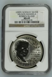 2009 Nelson Mandela Robben Island 1oz Silver Ngc Ms69 Brilliant Unc |