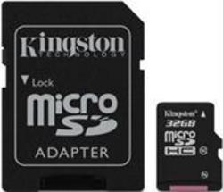 Kingston SDC10 32GB MicroSDHC Flash Memory Card with Adapter