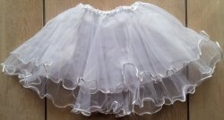 Kids girls Tutu Skirt: White +-28-30CM Length