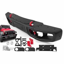 Bestauto Steel Front Bumper 10TH Anniversary Style Compatible With 2007-2018 Jeep Jk Wrangler Rubicon