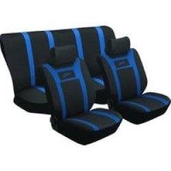 STINGRAY - Sport Polyester 6 Piece Seat Cover Set - Blue