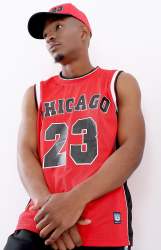 Pro Stars Mens Chicago Basketball Vest - Red-black - Red-black XL