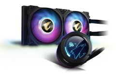 Gigabyte - Aorus Waterforce X 240 All-in-one Liquid Cooler With Circular Lcd Display Rgb Fusion 2.0 120MM Argb Fans