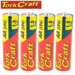 Tork Craft LR6 4S Aa 1.5V Battery X4 Pack Shrink Wrap Moq 30 BATLR6-4S
